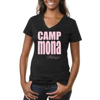 Pretty Little Liars Ladies Camp Mona Tri Blend V Neck T Shirt   Black