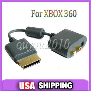 Optical Audio Adapter For Microsoft XBOX 360 Slim HDMI AV RCA R/L