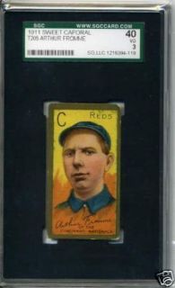 1911 T205 Arthur Fromme   Graded SGC 40   Cinncinati Reds