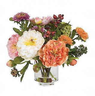 Silk Mixed Peony Artificial Flower Arrangement by Nearly Natural