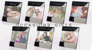 Personalised Silver Plated Photo Frame Family Special Occasions Mum