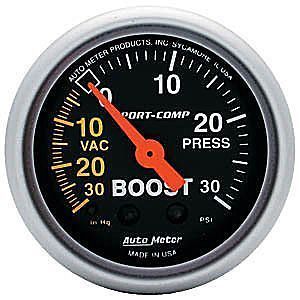 Autometer 3303 Sport Comp 2 1/16 Vacuum/Boost Gauge
