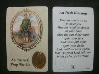PRAYER VERSE CARD SAINT PATRICK, AN IRISH BLESSING RELIGIOUS