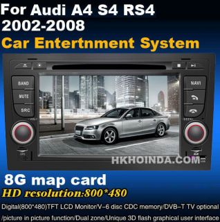 Car DVD GPS Navi Autoradio For Audi A4 S4 RS4 In dash Navigation 3G