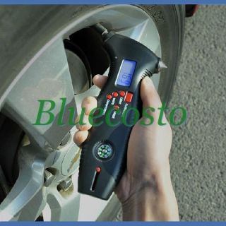 in 1 Digital LCD Car Auto Tyre Tire Pressure Gauge /Compass