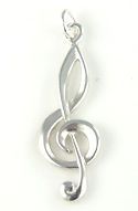 Sterling Silver Musical Instruments & Music Notes Charm