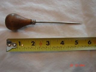 Vintage Scratch Awl Marking Tool Wood Handle