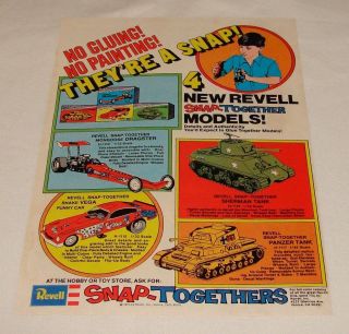 1975 REVELL Snap Togethers ad page~Mongoose Dragster