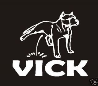 Pitbull Pee On Michael VICK Custom Decal Sticker Dog
