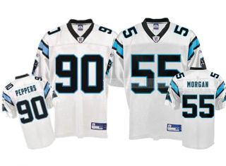 NFL CAROLINA PANTHERS PEPPERS & MORGAN AUTHENTIC JERSEY WHITE