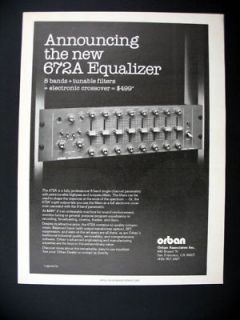 Orban 672A 672 A Equalizer 1979 print Ad