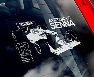 Ayrton Senna   Formula 1 Car Sticker   F1 Mclaren MP4 4