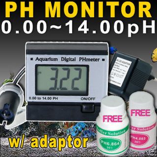 Newly listed Digital pH Monitor Meter Aquarium + Adaptor solutions 0