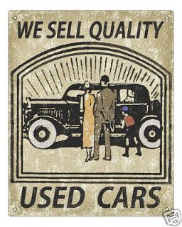 SIGN / used car lot sale / vintage PLAQUE show room wall decor