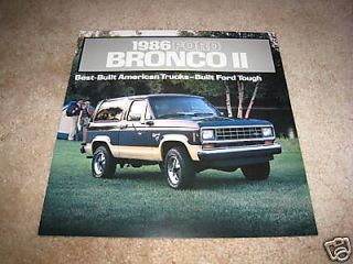 1986 Ford Bronco II XLT Eddie Bauer sales brochure literature NICE