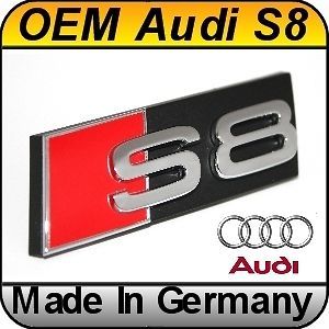 OEM Audi A8 S8 D3 Chrome Grill Badge/Euro Sport Emblem