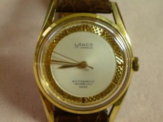 LANCO~ SWISS AUTOMATIC MENS WATCH W/ SPECIAL HIGH GRADE ULTRA THIN