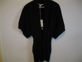 Autumn Cashmere Galaxy Black 100% Cashmere Kimona Sleeve Wrap  $396