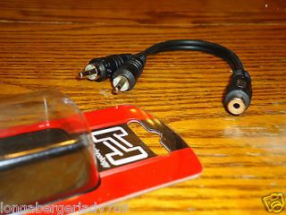 RCA TO 2 MALE JACKS Y CABLE ADAPTER CORD MONO SPLITTER CAR STEREO