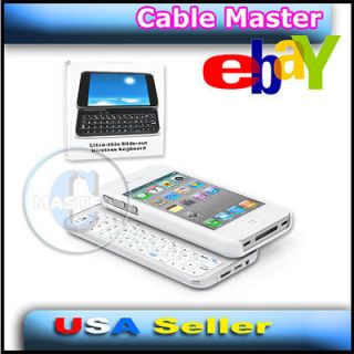 BACKLIGHT BLUETOOTH WIRELESS QWERTY KEYBOARD SLIDER CASE FOR iPHONE 4