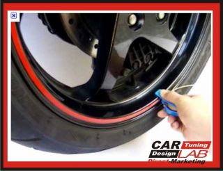 RED Reflective CAR MOTORBIKE Wheel Rims Pin Stripe PINSTRIPING
