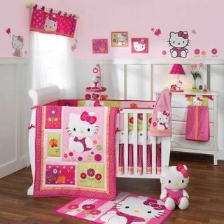 Piece Crib Bedding Set Hello Kitty Garden Includes Mobile & Blanket