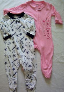 Cowboys Girls Baby Infant Creeper Playsuit Bodysuit 2 Pack NWT 3/6M