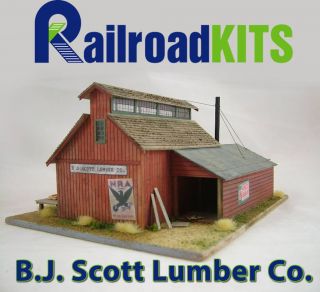 Scott Lumber Co. Railroad Kits   HO Scale Craftsman Structure