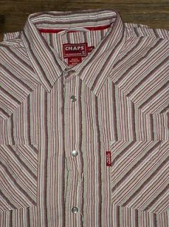 Ralph Lauren Mens L Long Sleeve Snap front 2 Pocket Western Shirt