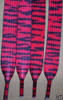 Shoe Laces FAT Red with Black stripes 44 /113.5 cm
