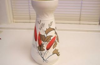 Vintage ELLGREAVE Rustic Handpainted English Vase   11 1/4 Tall