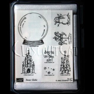 STAMPIN UP Snow Globe STAMPS SET RARE Horse Snowman Christmas Tree