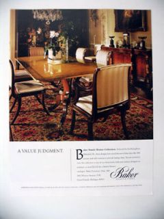 Baker Furniture Stately Homes Collection 1992 print Ad