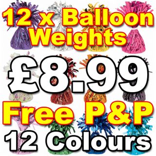 12 x balloon weights 12 colours one listing wedding birthday