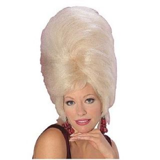 Retro 60s Really Big Hair Beehive Wig Blonde