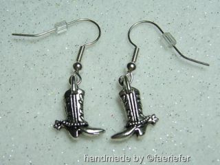 Boot scootin baby earrings line dancing cowboy boots