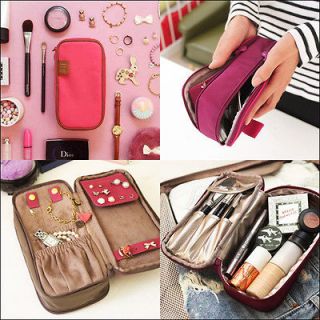 Jewelry Storage_Double Side Beauty Pouch Organizer Travel Handy Bag