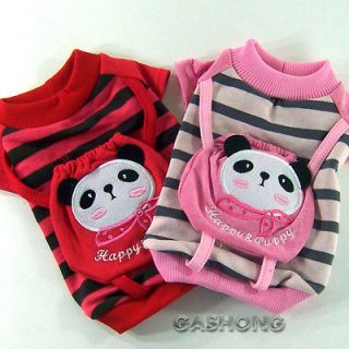 Dog&Cat Clothes Shirts with Backpack embroidered Kungfu Panda_A320