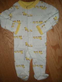Gymboree NWT Baby Boy Footed Duck Unisex Pajamas with hand covers
