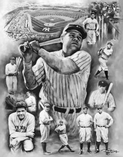 Babe Ruth  giclee print on canvas N 046