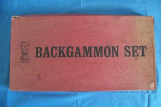 Drueke Backgammon set game Masonite wood board complete EUC