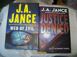 Jance Book Lot Mystery Suspense Partner in Crime Web of Evil