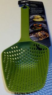 SCOOP COLANDER SCOOP &DRAIN DIRECTLY FROM PAN HEAT RESISTANT TO 480F