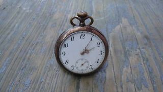 ANCRE 15 RUBIS .800 SILVER LEVEES VISIBLE POCKET WATCH