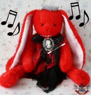 LOLITA PRINCESS RABBIT bunny MUSIC Terry plush doll RED