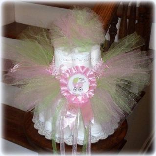 Pink Princess Diaper Cake Baby Shower Centerpiece Angel Disney Fairy