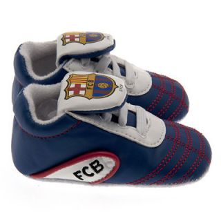 Barcelona FC Baby Crib Shoes 9/12 Months   CHRISTENING GIFT Xmas