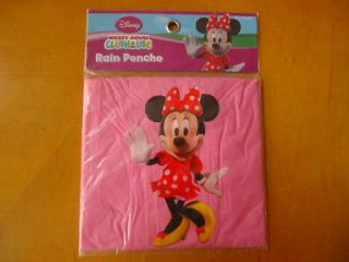 Brand New Disney Minnie Mouse Youth Pink Raincoat Poncho