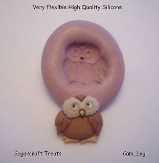 Owl Animal Silicone Mould Sugarcraft, Cup Cake Card Toppers, Fimo