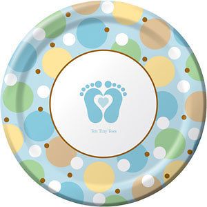 Tiny Toes   Blue Baby Shower Party Supplies, Decorations, Tableware